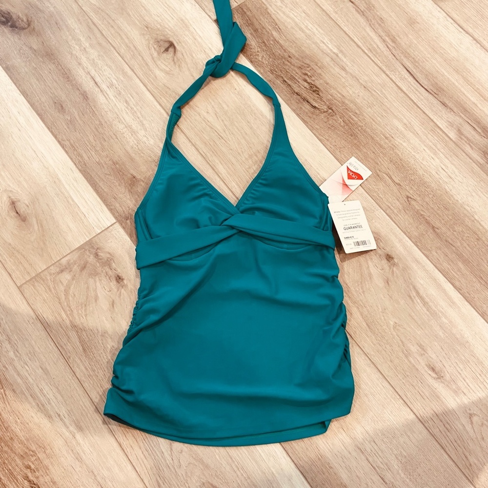 Athleta Tara Halter Tankini Swim Top Jade Tall - Picture 4 of 4